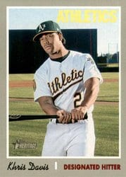 2019 Topps Heritage Base Set Khris Davis #432 card
