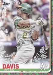2019 Topps Holiday Base Set Khris Davis #HW128 card