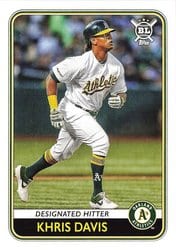2020 Topps Big League Base Set Khris Davis #206 card