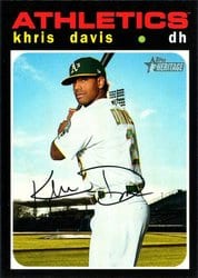 2020 Topps Heritage Base Set Khris Davis #81 card