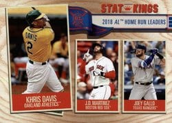 2019 Topps Big League Base Set Khris Davis / J.D. Martinez / Joey Gallo #345 card
