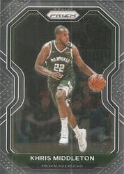 2020-21 Panini Prizm Base Set Khris Middleton #92 card