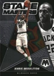2021-22 Panini Mosaic Stare Masters Khris Middleton #17 card