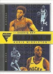 2020-21 Panini Flux Deja Vu Khris Middleton / Saddiq Bey #12 card