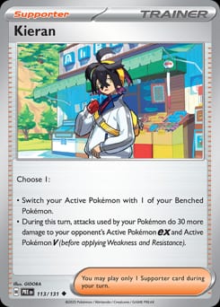 2025 Prismatic Evolutions Kieran #113 card