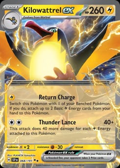 Surging Sparks Kilowattrel ex #68 card