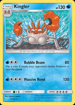 Unbroken Bonds Kingler #47 card