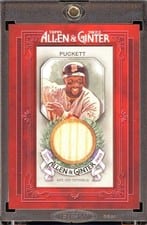 2022 Topps Allen & Ginter Framed Mini Relics Kirby Puckett #MFR-KP card