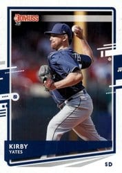 2020 Donruss Base Set Kirby Yates #208 card