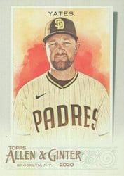 2020 Topps Allen & Ginter Base Set Kirby Yates #175 card