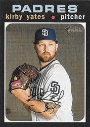2020 Topps Heritage Base Set Kirby Yates #280 card