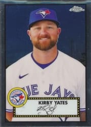 2021 Topps Chrome Platinum Anniversary Base Set Kirby Yates #427 card