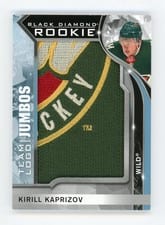 2020-21 Upper Deck Black Diamond Rookie Team Logo Jumbo Puzzle Patches Kirill Kaprizov #RTL-KK card