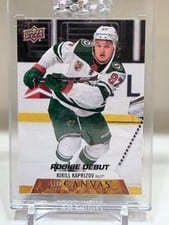2020-21 Upper Deck Clear Cut Canvas Rookie Debuts Kirill Kaprizov #CD-KK card