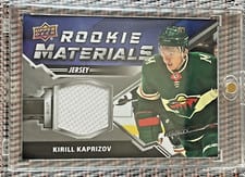 2020-21 Upper Deck Rookie Materials Kirill Kaprizov #RM-KK card