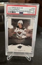 2021-22 Upper Deck Ice 2020-21 Exquisite Collection Rookies Kirill Kaprizov #R-22 card