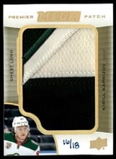 2021-22 Upper Deck Premier Premier Mega Patch Chest Logos Kirill Kaprizov #PMP-KK card