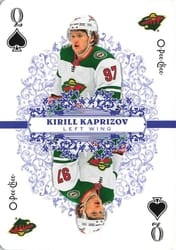 2022-23 O-Pee-Chee Playing Cards Kirill Kaprizov #Q-SPADES card