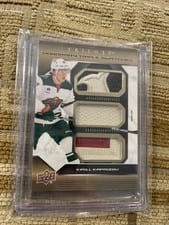 2023-24 Upper Deck Trilogy Honorary Triple Swatches Kirill Kaprizov #HTS-KK card