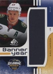 2024-25 SP Game Used 2023 Global Series Sweden Banner Year Relics Kirill Kaprizov #BYGS-KK card