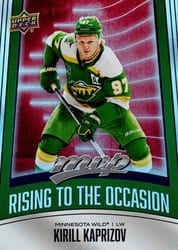 2025-26 Upper Deck MVP Rising to the Occasion Kirill Kaprizov #RO-11 card