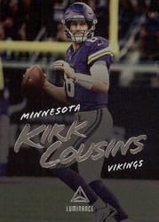 2018 Panini Luminance Base Set Kirk Cousins #78 card