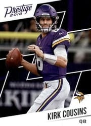2018 Panini Prestige Base Set Kirk Cousins #186 card