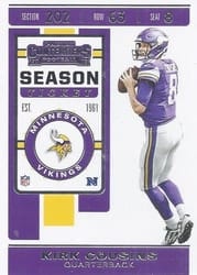 2019 Panini Contenders Base Set Kirk Cousins #63 card