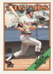 1988 Topps Base Set Kirk Gibson #605 card
