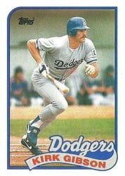 1989 Topps Base Set Kirk Gibson #340 card