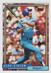 1992 Topps Base Set Kirk Gibson #720 card