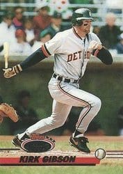 1993 Stadium Club Base Set Kirk Gibson #673 card