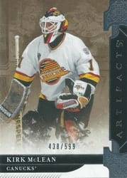 2019-20 Upper Deck Artifacts Base Set Kirk McLean #153 card
