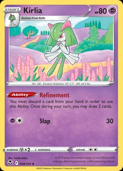 Silver Tempest Kirlia #68 card