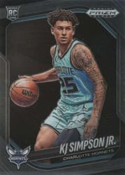 2024-25 Panini Prizm Black Base Set KJ Simpson Jr. #207 card