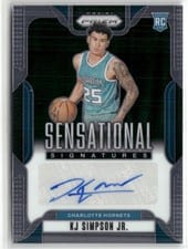 2024-25 Panini Prizm Sensational Signatures KJ Simpson Jr. #SS-KJS card