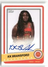 2022 Topps Chrome McDonald's All American McDonald’s All-American Gameday Paper Autographs Kk Bransford #PA-KB card