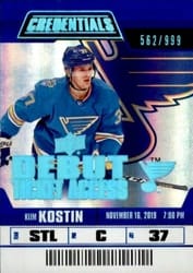 2019-20 Upper Deck Credentials Base Set Klim Kostin #52 card