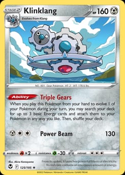 Silver Tempest Klinklang #125 card