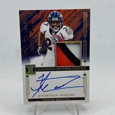 2024 Panini Impeccable Elegance Retired Patch Autos Knowshon Moreno #15 card