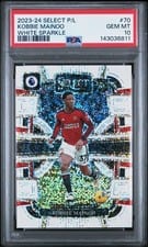 2023 Panini Select Premier League Kobbie Mainoo White Sparkle #70 card