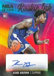 2023-24 Hoops Rookie Ink Kobe Brown #RI-BRO card