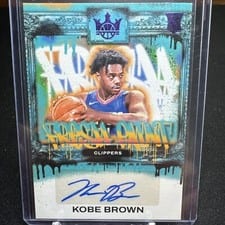 2023-24 Panini Court Kings Fresh Paint Autographs Kobe Brown #FP-KBL card