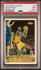 1996 Topps Chrome Kobe Bryant Refractor #138 card