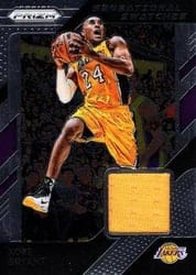 2018-19 Panini Prizm Sensational Swatches Kobe Bryant #19 card