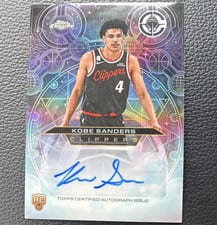 2025-26 Topps Cosmic Chrome Electro Static Signatures Kobe Sanders #ESS-KS card