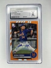 2023 Topps Big League Electric Orange Autographs Kodai Senga #101 card