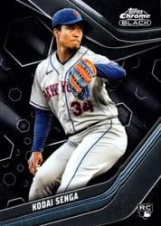 2023 Topps Chrome Black Base Set Kodai Senga #98 card