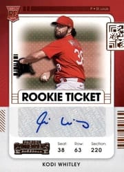 2021 Panini Contenders Base Set Kodi Whitley #196 card