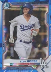 2021 Bowman Sapphire Edition Base Set Kody Hoese #BCP-39 card